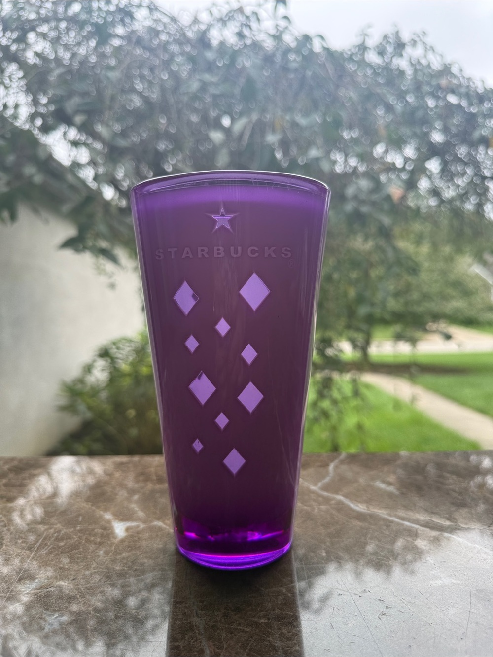 Starbucks Purple Translucent Diamond Accent Tumbler
